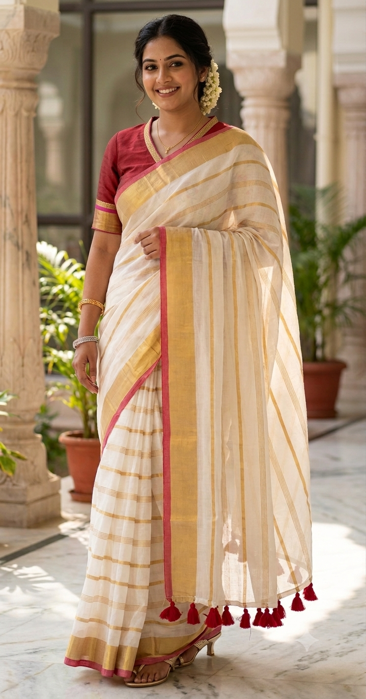 Kerala mul cotton saree