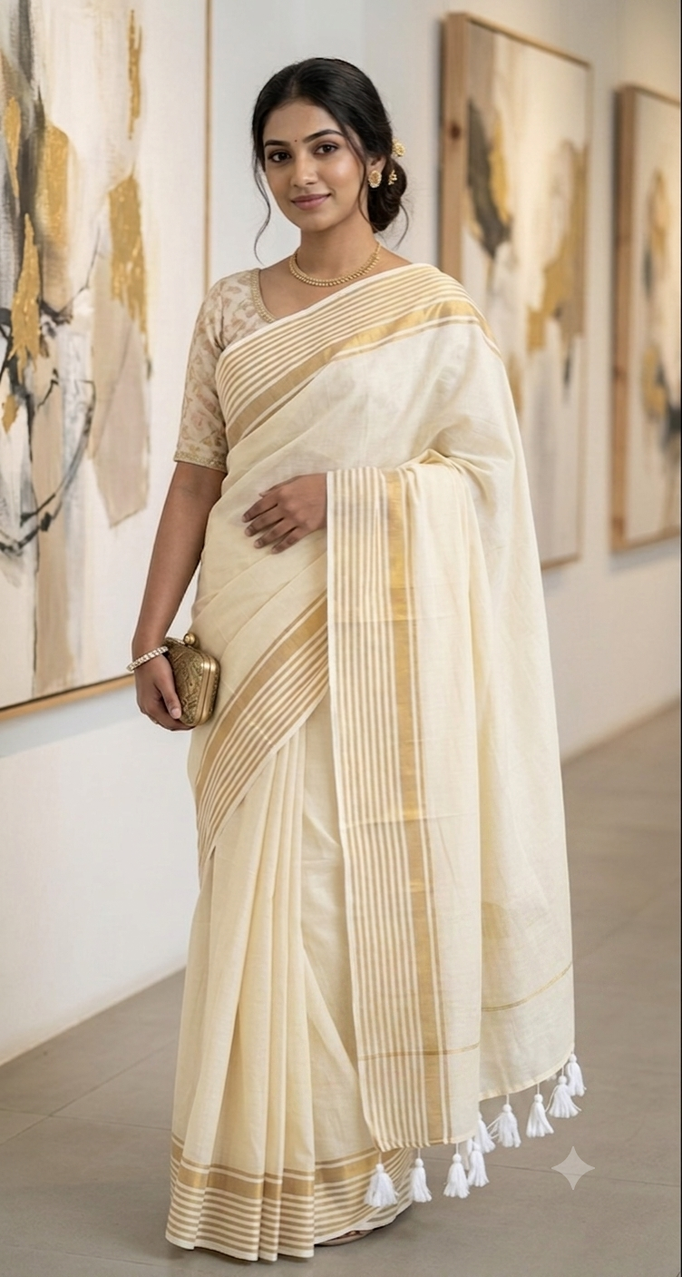 Kerala mul cotton saree