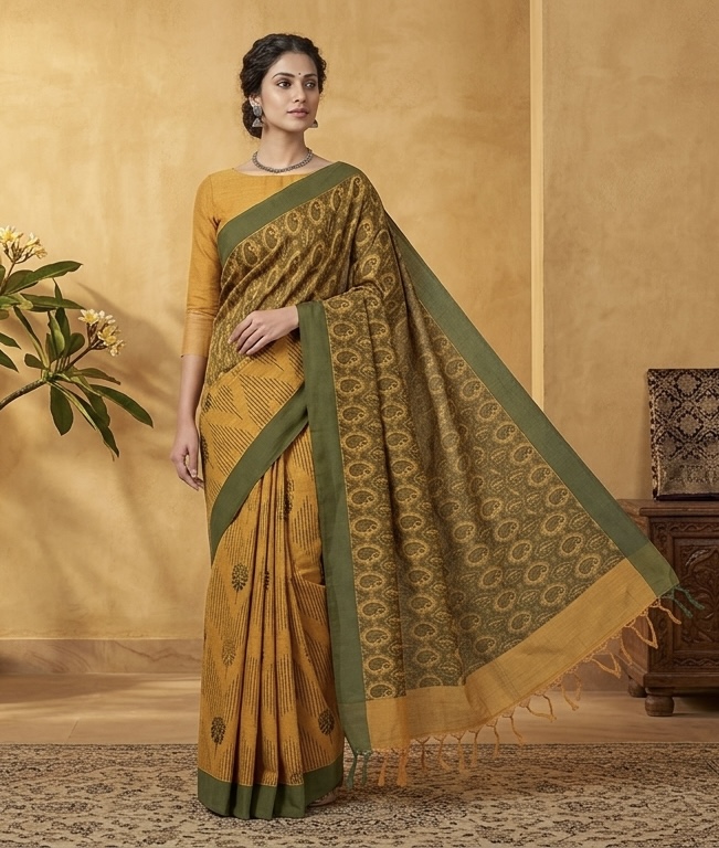 Thread cotton saree