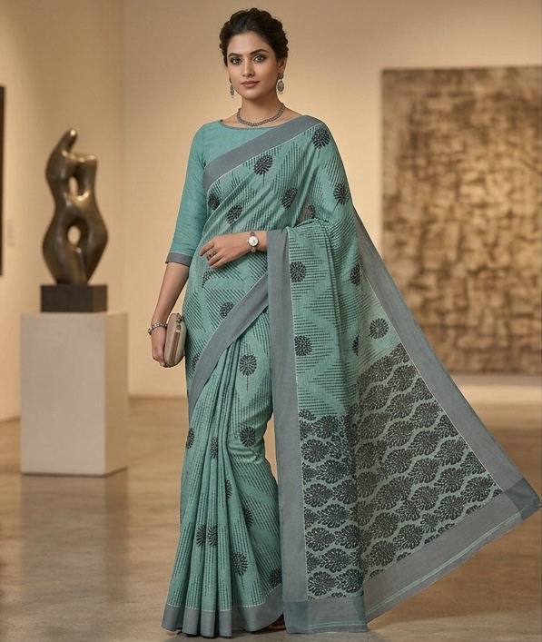 Thread cotton saree